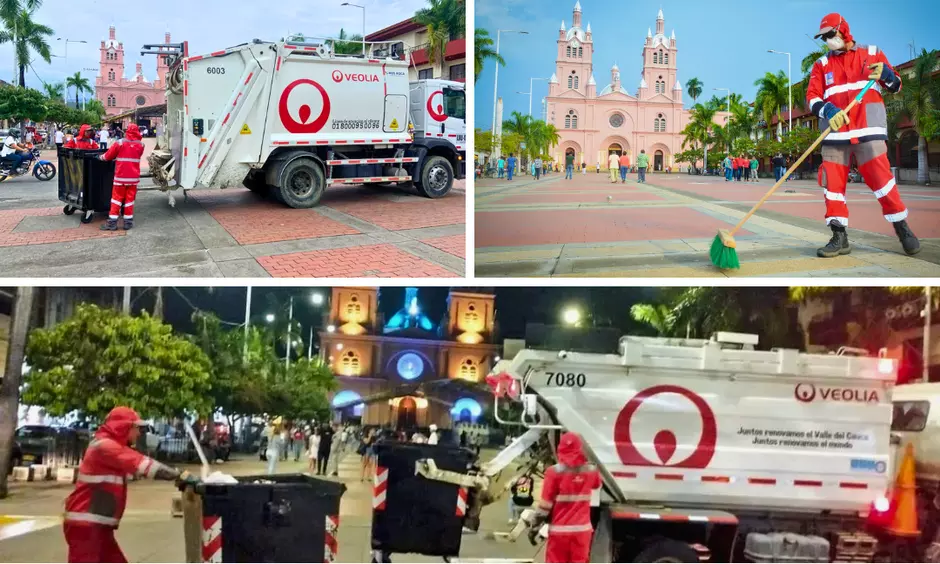 Veolia apoyó la feria de Buga 2025 con operativos de limpieza y embellecimiento